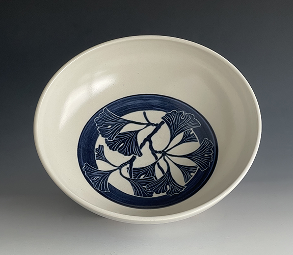 Ginkgo Scrafitto Bowl - Richard & Susan Roth